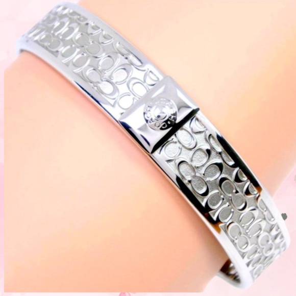 Coach Silver tone Bangle, Small - Picture 1 of 16